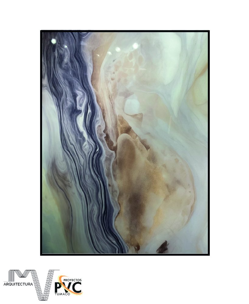 Lamina UV marmol beige ondulado
