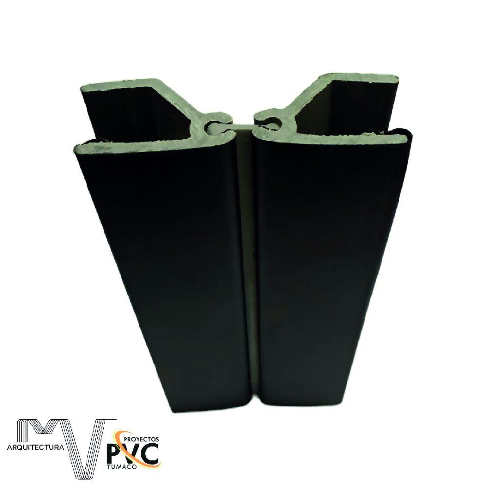 Perfil estructural WPC negro doble canal