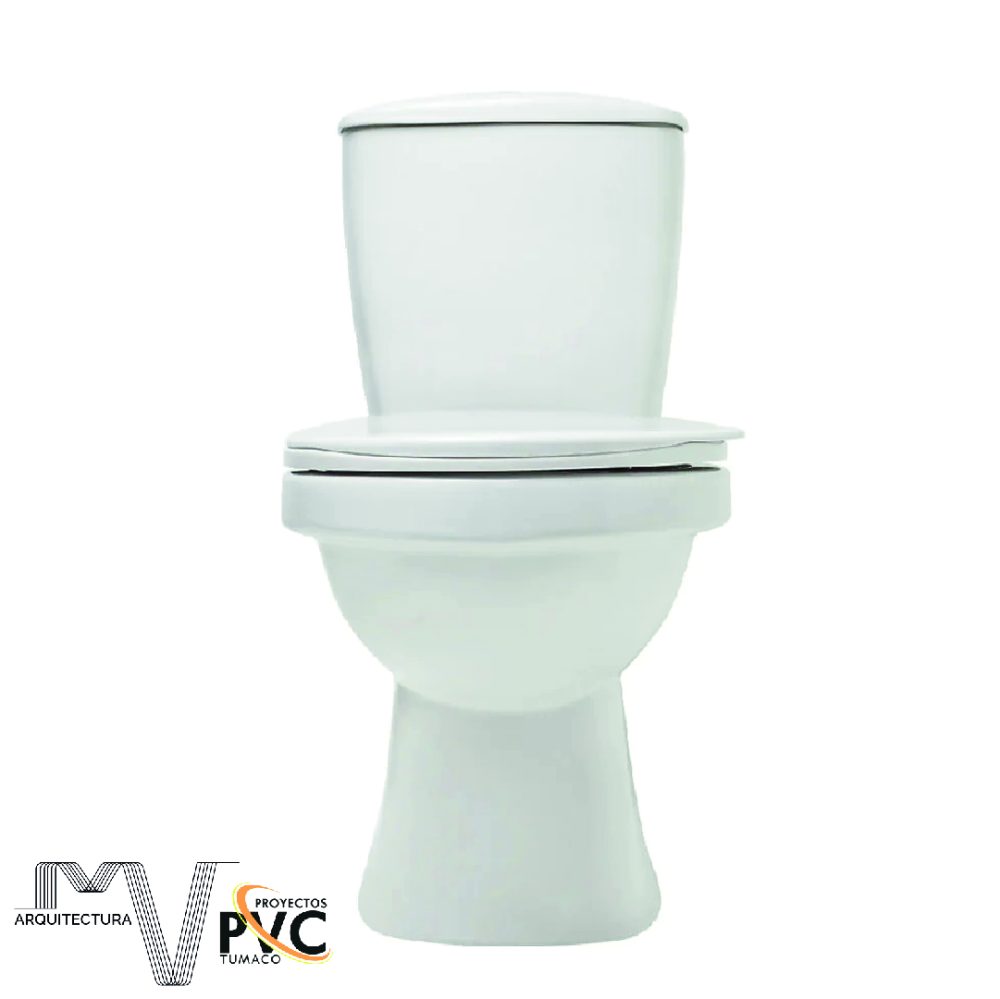 Sanitario blanco compacto