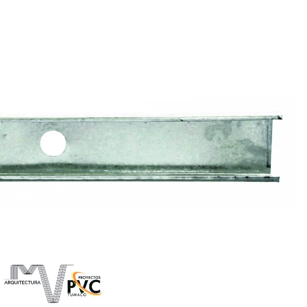 Perfil larguero galvanizado con perforacion