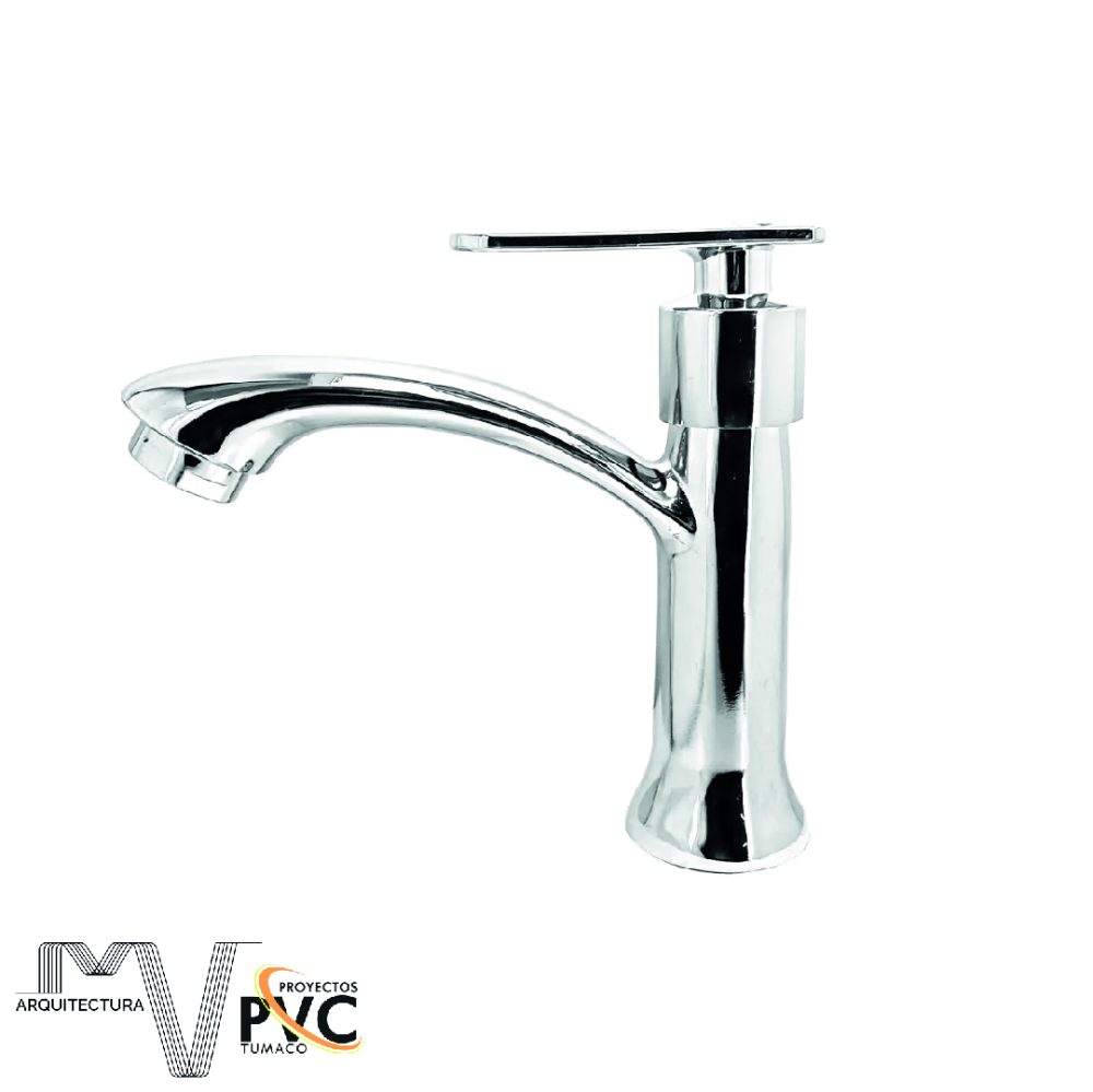 Llave lavamanos monomando cromada palanca